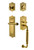 Nostalgic Warehouse - Meadows Plate F Grip Entry Set Fleur Lever in Polished Brass - 770398 - 2 3/8" Backset