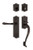 Nostalgic Warehouse - Meadows Plate S Grip Entry Set Fleur Lever in Timeless Bronze - 770410 - 2 3/8" Backset
