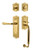 Nostalgic Warehouse - Meadows Plate C Grip Entry Set Fleur Lever in Polished Brass - 770429 - 2 3/8" Backset