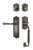 Nostalgic Warehouse - Meadows Plate C Grip Entry Set Fleur Lever in Antique Pewter - 770430 - 2 3/8" Backset