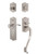 Nostalgic Warehouse - Meadows Plate S Grip Entry Set Manor Lever in Satin Nickel - 770431 - 2 3/8" Backset
