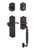 Nostalgic Warehouse - Meadows Plate F Grip Entry Set Manor Lever in Timeless Bronze - 770446 - 2 3/8" Backset