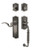 Nostalgic Warehouse - Meadows Plate F Grip Entry Set Manor Lever in Antique Pewter - 770462 - 2 3/4" Backset