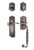 Nostalgic Warehouse - Meadows Plate F Grip Entry Set Manor Lever in Antique Pewter - 770462 - 2 3/4" Backset