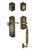 Nostalgic Warehouse - Meadows Plate F Grip Entry Set Manor Lever in Antique Brass - 770466 - 2 3/4" Backset