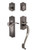 Nostalgic Warehouse - Meadows Plate S Grip Entry Set Manor Lever in Antique Pewter - 770472 - 2 3/4" Backset