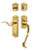 Nostalgic Warehouse - Meadows Plate S Grip Entry Set Manor Lever in Polished Brass - 770478 - 2 3/4" Backset