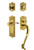 Nostalgic Warehouse - Meadows Plate S Grip Entry Set Manor Lever in Polished Brass - 770478 - 2 3/4" Backset