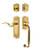 Nostalgic Warehouse - Meadows Plate C Grip Entry Set Manor Lever in Polished Brass - 770500 - 2 3/4" Backset