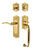 Nostalgic Warehouse - Meadows Plate C Grip Entry Set Swan Lever in Polished Brass - 770507 - 2 3/4" Backset