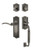 Nostalgic Warehouse - Meadows Plate C Grip Entry Set Swan Lever in Antique Pewter - 770510 - 2 3/4" Backset