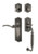 Nostalgic Warehouse - Meadows Plate F Grip Entry Set Swan Lever in Antique Pewter - 770525 - 2 3/4" Backset