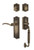 Nostalgic Warehouse - Meadows Plate F Grip Entry Set Swan Lever in Antique Brass - 770528 - 2 3/4" Backset