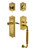 Nostalgic Warehouse - Meadows Plate F Grip Entry Set Swan Lever in Polished Brass - 770529 - 2 3/4" Backset