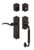 Nostalgic Warehouse - Meadows Plate C Grip Entry Set Swan Lever in Timeless Bronze - 770543 - 2 3/8" Backset