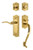 Nostalgic Warehouse - Meadows Plate S Grip Entry Set Swan Lever in Polished Brass - 770545 - 2 3/4" Backset