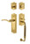 Nostalgic Warehouse - Meadows Plate C Grip Entry Set Swan Lever in Polished Brass - 770550 - 2 3/8" Backset