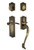Nostalgic Warehouse - Meadows Plate S Grip Entry Set Swan Lever in Antique Brass - 770553 - 2 3/8" Backset