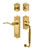 Nostalgic Warehouse - Meadows Plate F Grip Entry Set Swan Lever in Polished Brass - 770563 - 2 3/8" Backset