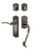 Nostalgic Warehouse - Meadows Plate S Grip Entry Set Swan Lever in Antique Pewter - 770574 - 2 3/8" Backset
