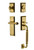 Nostalgic Warehouse - New York Plate F Grip Entry Set Fleur Lever in Polished Brass - 770582 - 2 3/4" Backset