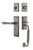 Nostalgic Warehouse - New York Plate C Grip Entry Set Fleur Lever in Antique Pewter - 770587 - 2 3/4" Backset