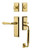 Nostalgic Warehouse - New York Plate C Grip Entry Set Fleur Lever in Polished Brass - 770595 - 2 3/4" Backset