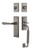 Nostalgic Warehouse - New York Plate C Grip Entry Set Fleur Lever in Antique Pewter - 770612 - 2 3/8" Backset