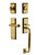 Nostalgic Warehouse - New York Plate C Grip Entry Set Fleur Lever in Polished Brass - 770620 - 2 3/8" Backset