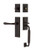 Nostalgic Warehouse - New York Plate C Grip Entry Set Fleur Lever in Timeless Bronze - 770626 - 2 3/8" Backset