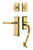 Nostalgic Warehouse - New York Plate S Grip Entry Set Fleur Lever in Polished Brass - 770660 - 2 3/4" Backset