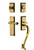 Nostalgic Warehouse - New York Plate S Grip Entry Set Fleur Lever in Polished Brass - 770666 - 2 3/8" Backset
