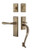 Nostalgic Warehouse - New York Plate S Grip Entry Set Fleur Lever in Antique Brass - 770668 - 2 3/8" Backset