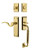 Nostalgic Warehouse - New York Plate C Grip Entry Set Manor Lever in Polished Brass - 770709 - 2 3/4" Backset