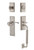 Nostalgic Warehouse - New York Plate C Grip Entry Set Manor Lever in Satin Nickel - 770725 - 2 3/8" Backset