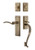 Nostalgic Warehouse - New York Plate S Grip Entry Set Swan Lever in Antique Brass - 770805 - 2 3/4" Backset