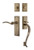 Nostalgic Warehouse - New York Plate S Grip Entry Set Swan Lever in Antique Brass - 770827 - 2 3/8" Backset