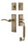 Nostalgic Warehouse - New York Plate C Grip Entry Set Swan Lever in Antique Brass - 770846 - 2 3/4" Backset