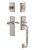 Nostalgic Warehouse - New York Plate F Grip Entry Set Swan Lever in Satin Nickel - 770848 - 2 3/4" Backset