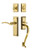 Nostalgic Warehouse - New York Plate S Grip Entry Set Swan Lever in Polished Brass - 770865 - 2 3/8" Backset