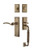 Nostalgic Warehouse - New York Plate F Grip Entry Set Swan Lever in Antique Brass - 770866 - 2 3/4" Backset