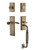 Nostalgic Warehouse - New York Plate F Grip Entry Set Swan Lever in Antique Brass - 770866 - 2 3/4" Backset