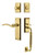 Nostalgic Warehouse - New York Plate F Grip Entry Set Swan Lever in Polished Brass - 770878 - 2 3/8" Backset