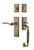 Nostalgic Warehouse - New York Plate F Grip Entry Set Swan Lever in Antique Brass - 770882 - 2 3/8" Backset