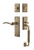 Nostalgic Warehouse - New York Plate C Grip Entry Set Swan Lever in Antique Brass - 770888 - 2 3/8" Backset