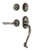 Nostalgic Warehouse - Rope Rosette S Grip Entry Set Fleur Lever in Antique Pewter - 770917 - 2 3/4" Backset