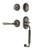 Nostalgic Warehouse - Rope Rosette C Grip Entry Set Fleur Lever in Antique Pewter - 770934 - 2 3/4" Backset