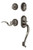 Nostalgic Warehouse - Rope Rosette S Grip Entry Set Manor Lever in Antique Pewter - 770987 - 2 3/8" Backset