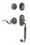 Nostalgic Warehouse - Rope Rosette C Grip Entry Set Manor Lever in Antique Pewter - 771024 - 2 3/4" Backset