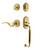 Nostalgic Warehouse - Rope Rosette C Grip Entry Set Manor Lever in Polished Brass - 771029 - 2 3/4" Backset
